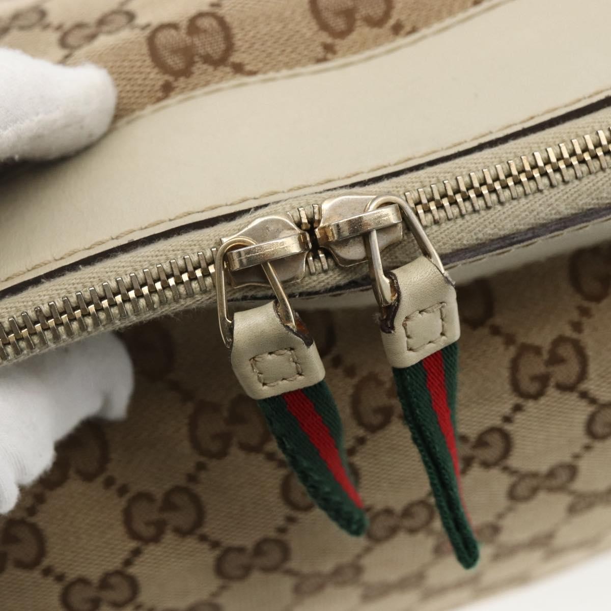 Gucci Mayfair Convertible Gg Canvas Beige Canvas Tote Bag Bag (Pre-Owned)