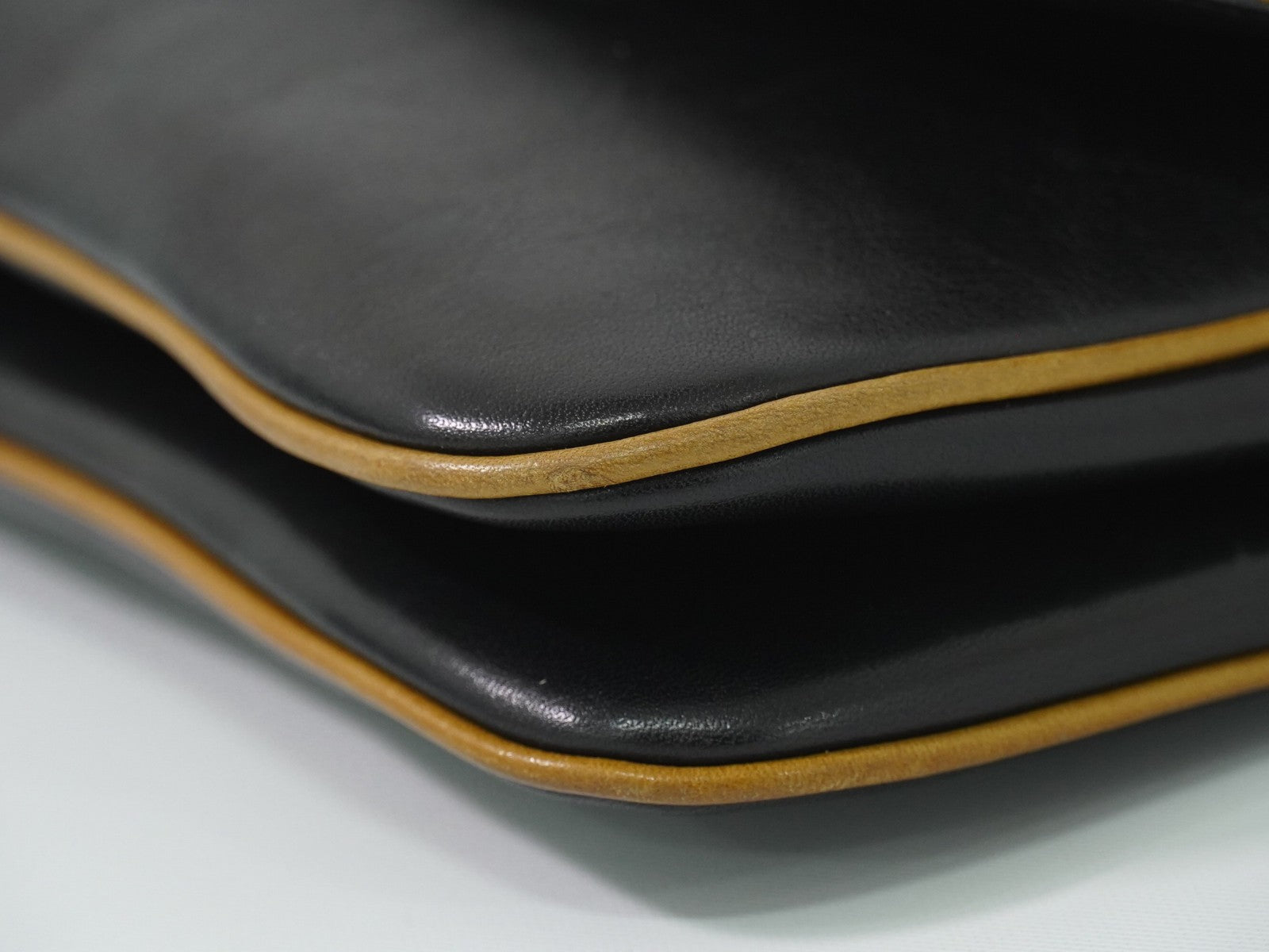 Celine Vintage Flap Leather Black Leather Shoulder Bag Bag (Pre-Owned)
