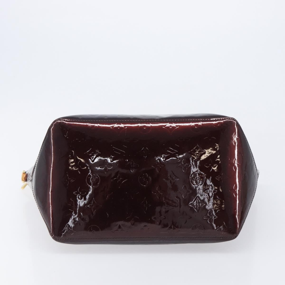 Louis Vuitton Bellevue Monogram Vernis Burgundy Patent_Leather Handbag (Pre-Owned)