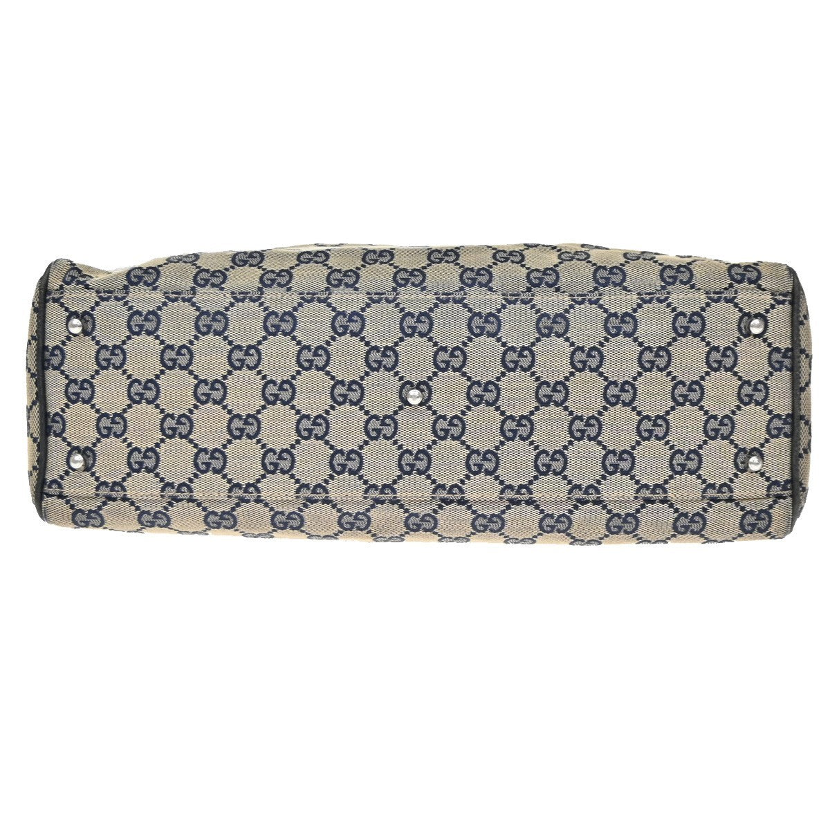 Gucci Web Handle Buckle Gg Canvas Beige Canvas Tote Bag Bag (Pre-Owned)