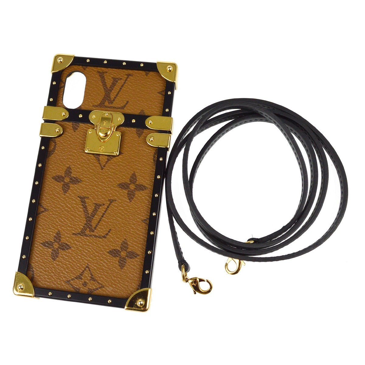 Louis Vuitton Phone Case Canvas Brown Canvas Tech Accessory Accessory (Pre-Owned)