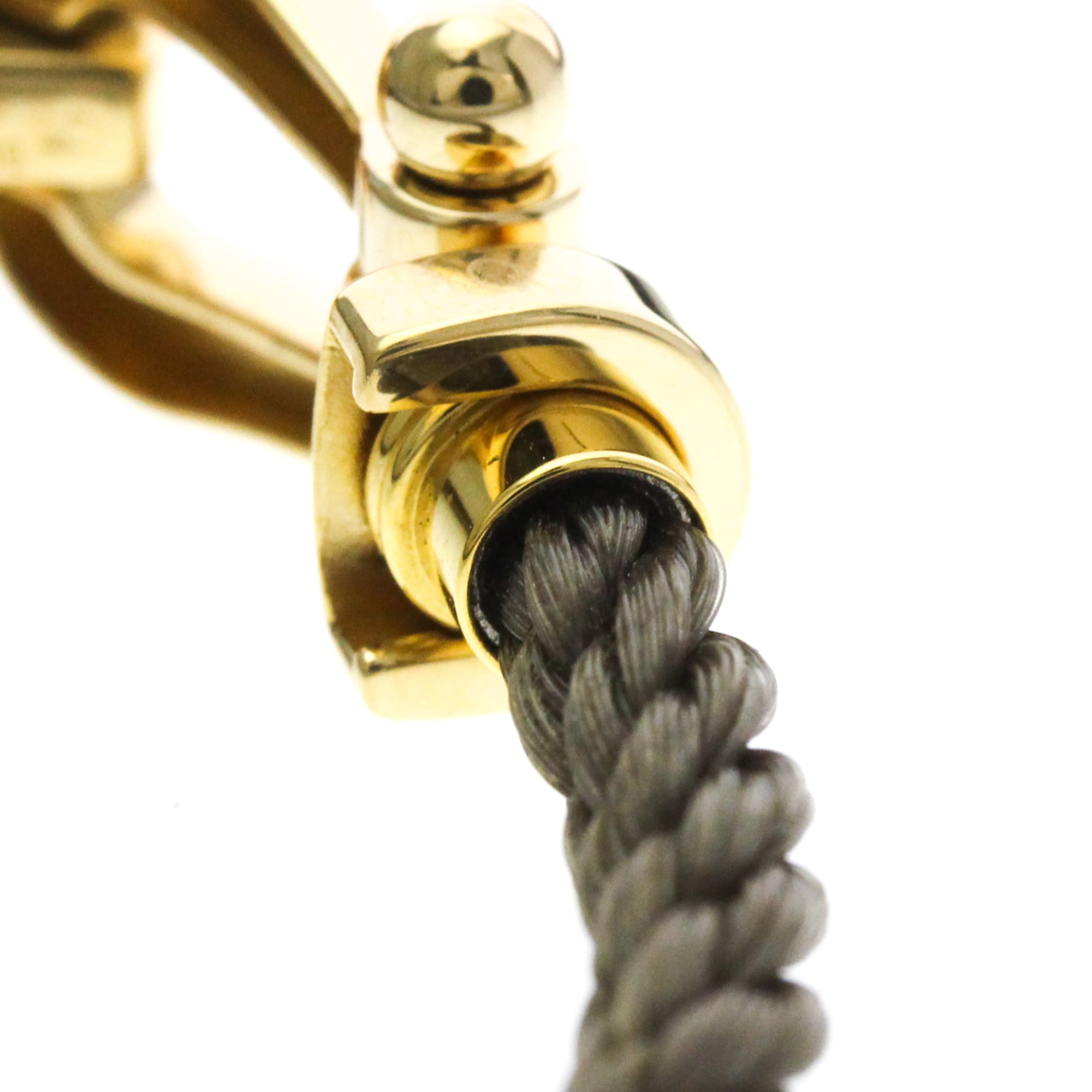 Fred Paris Force 10 Woven Cord And Stainless Steel With 18K Yellow Gold Gold Yellow_Gold Bracelet Jewelry (Pre-Owned)
