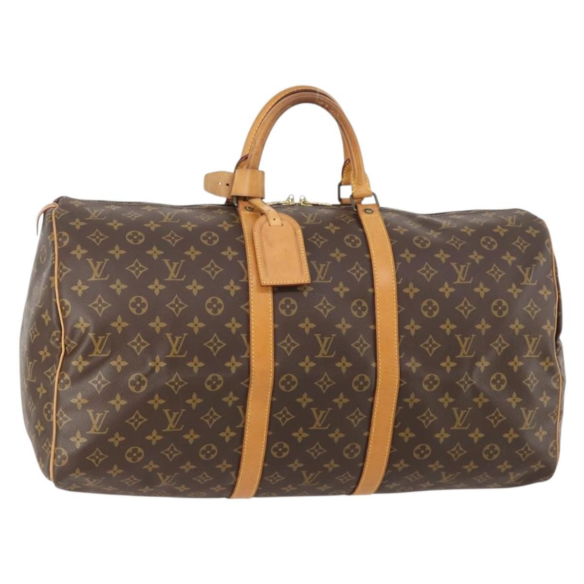 Louis Vuitton Keepall Monogram Canvas Brown Canvas Travel Bag Bag (Pre-Owned)
