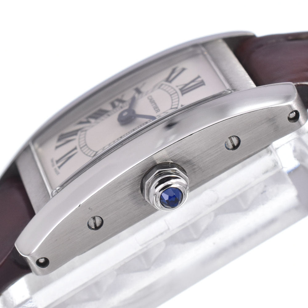 Cartier Tank Mini Quartz Steel & Leather Watch (Pre-Owned)