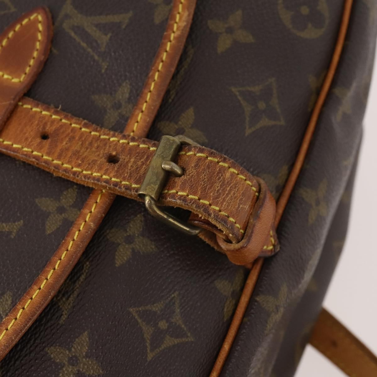 Louis Vuitton Saumur Monogram Canvas Brown Canvas Shoulder Bag Bag (Pre-Owned)