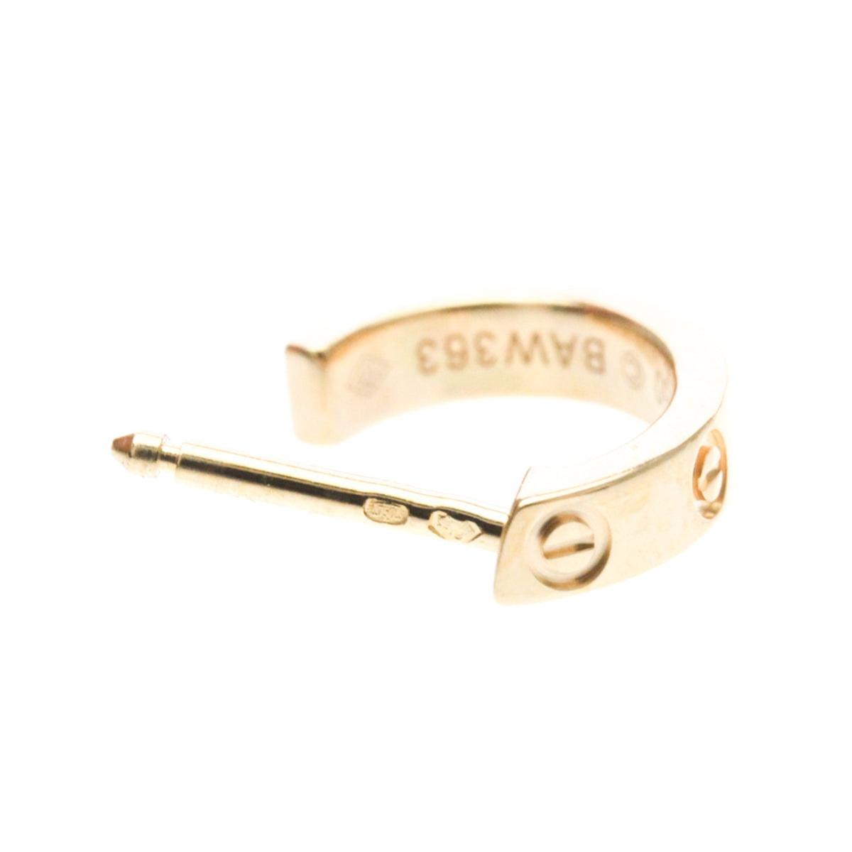 Cartier Love Hoop 18K Rose Gold Gold Pink_Gold Earrings Jewelry (Pre-Owned)