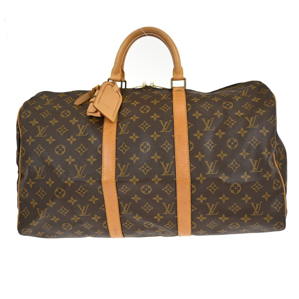 Louis Vuitton Keepall Bandouliere Monogram Canvas Brown Canvas Travel Bag Bag (Pre-Owned)