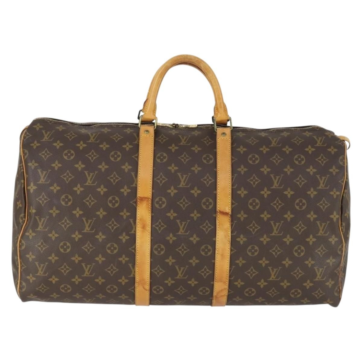 Louis Vuitton Keepall Monogram Canvas Brown Canvas Travel Bag Bag (Pre-Owned)