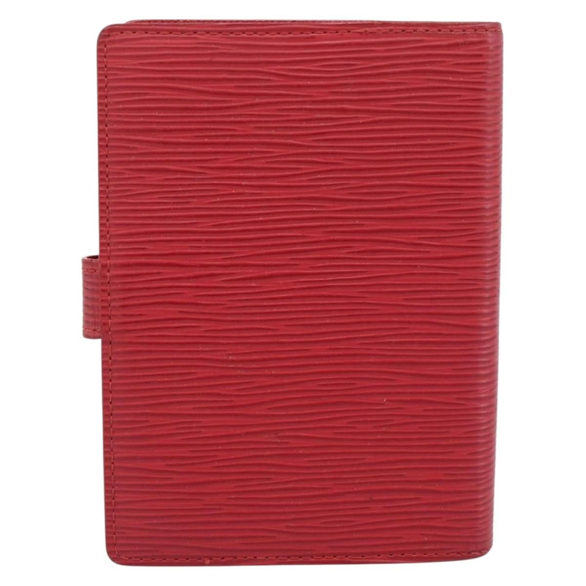 Louis Vuitton Agenda Cover Damier Red Leather Clutche & Pouche Bag (Pre-Owned)