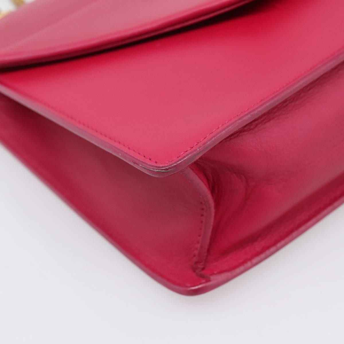 Saint Laurent Vintage Shoulder Bag Leather Pink Leather Shoulder Bag Bag (Pre-Owned)