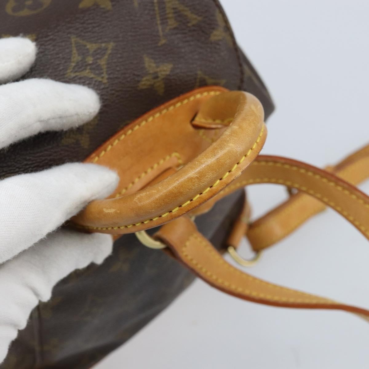 Louis Vuitton Vintage Montsouris Monogram Canvas Brown Canvas Backpack Bag (Pre-Owned)