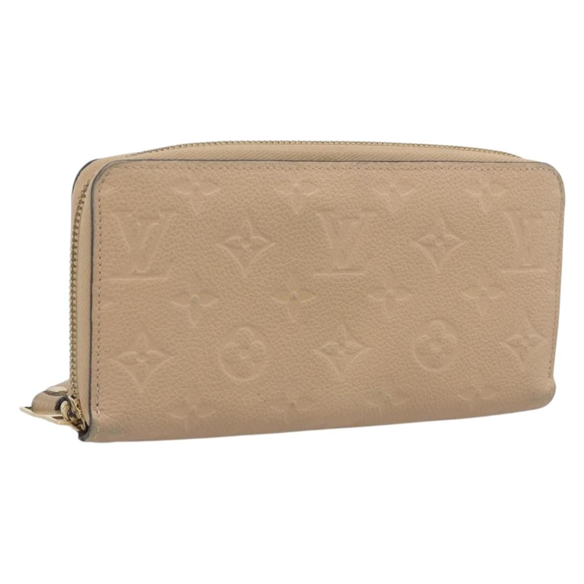 Louis Vuitton Zippy Monogram Empreinte Leather Beige Leather Wallets Accessory (Pre-Owned)
