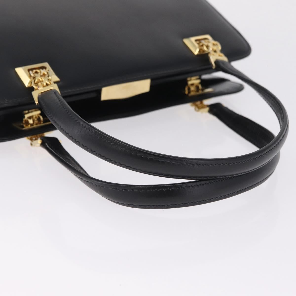 Gucci Vintage Leather Black Leather Tote Bag Bag (Pre-Owned)