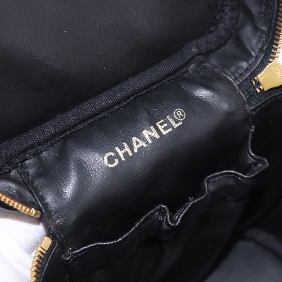 Chanel Vintage Timeless Vanity Case Caviar Black Calfskin Handbag (Pre-Owned)