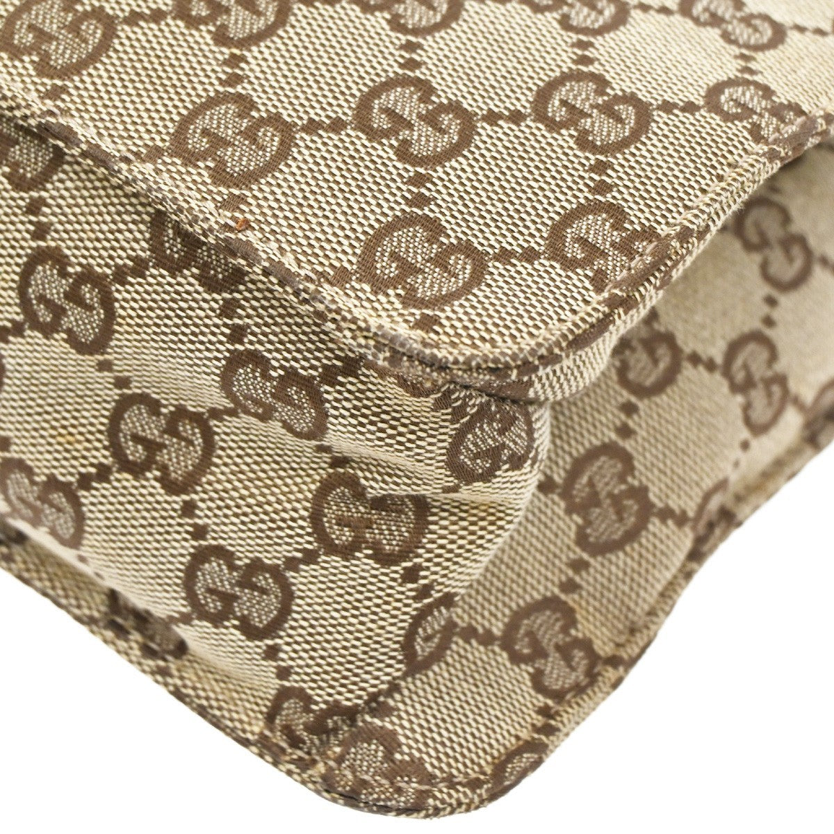 Gucci Crossbody Canvas Beige Canvas Shoulder Bag Bag (Pre-Owned)