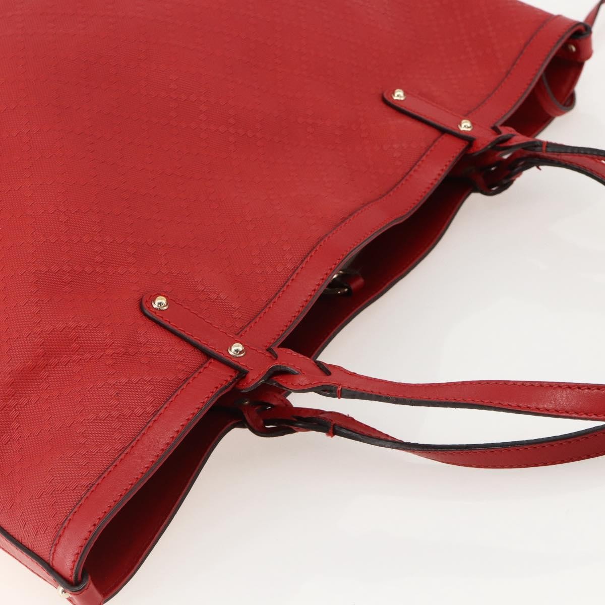 Gucci Craft Tote Diamante Leather Red Pvc Tote Bag Bag (Pre-Owned)