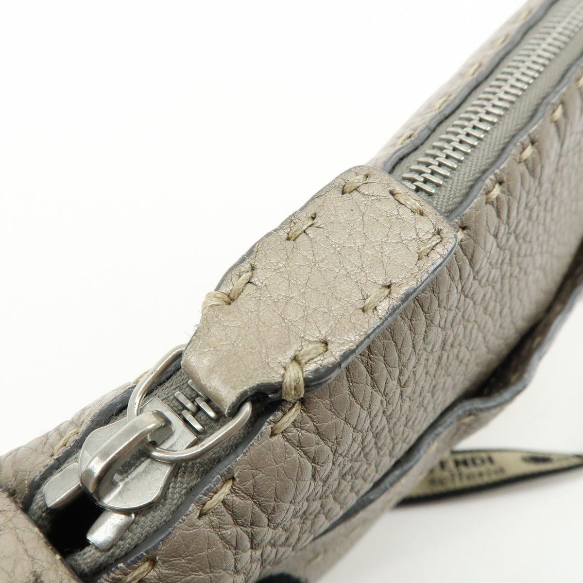 Fendi Selleria Leather Neutral Leather Crossbody Bag Bag (Pre-Owned)