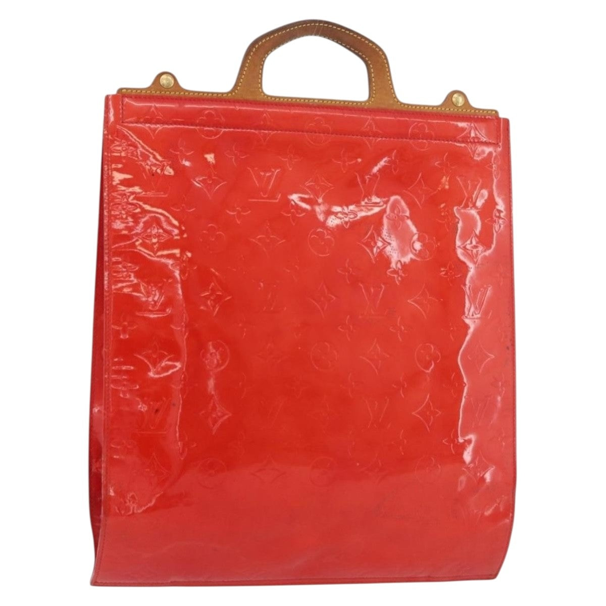 Louis Vuitton Stanton Monogram Vernis Red Patent_Leather Tote Bag Bag (Pre-Owned)