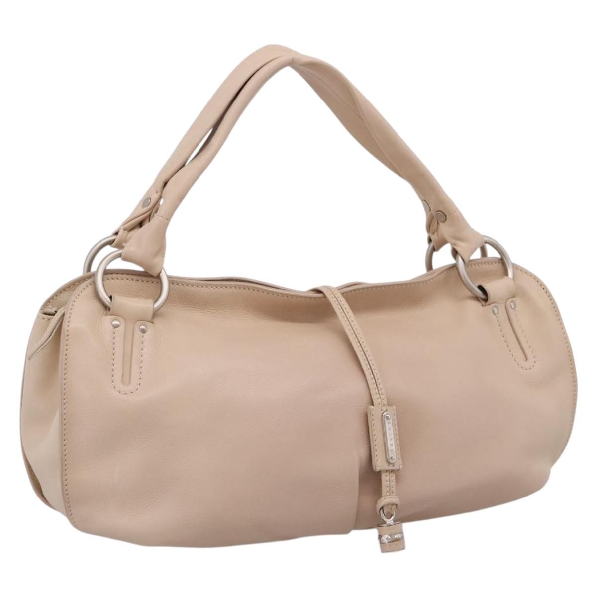 Celine Bittersweet Leather Beige Leather Handbag (Pre-Owned)