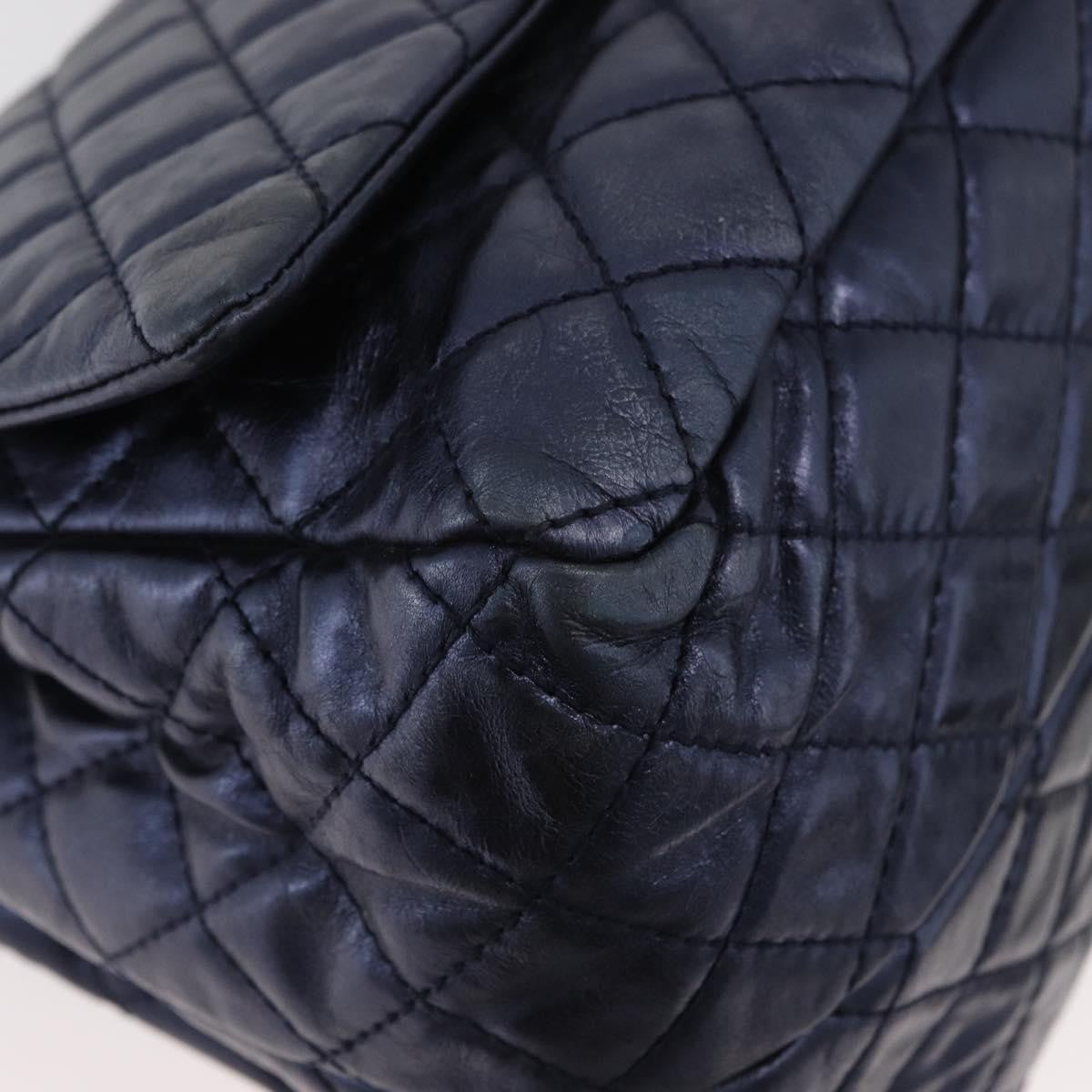Chanel Accordion Reissue Flap Quilted Calfskin Blue Leather Shoulder Bag Bag (Pre-Owned)