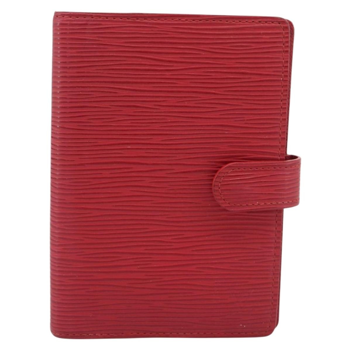Louis Vuitton Agenda Cover Damier Red Leather Clutche & Pouche Bag (Pre-Owned)