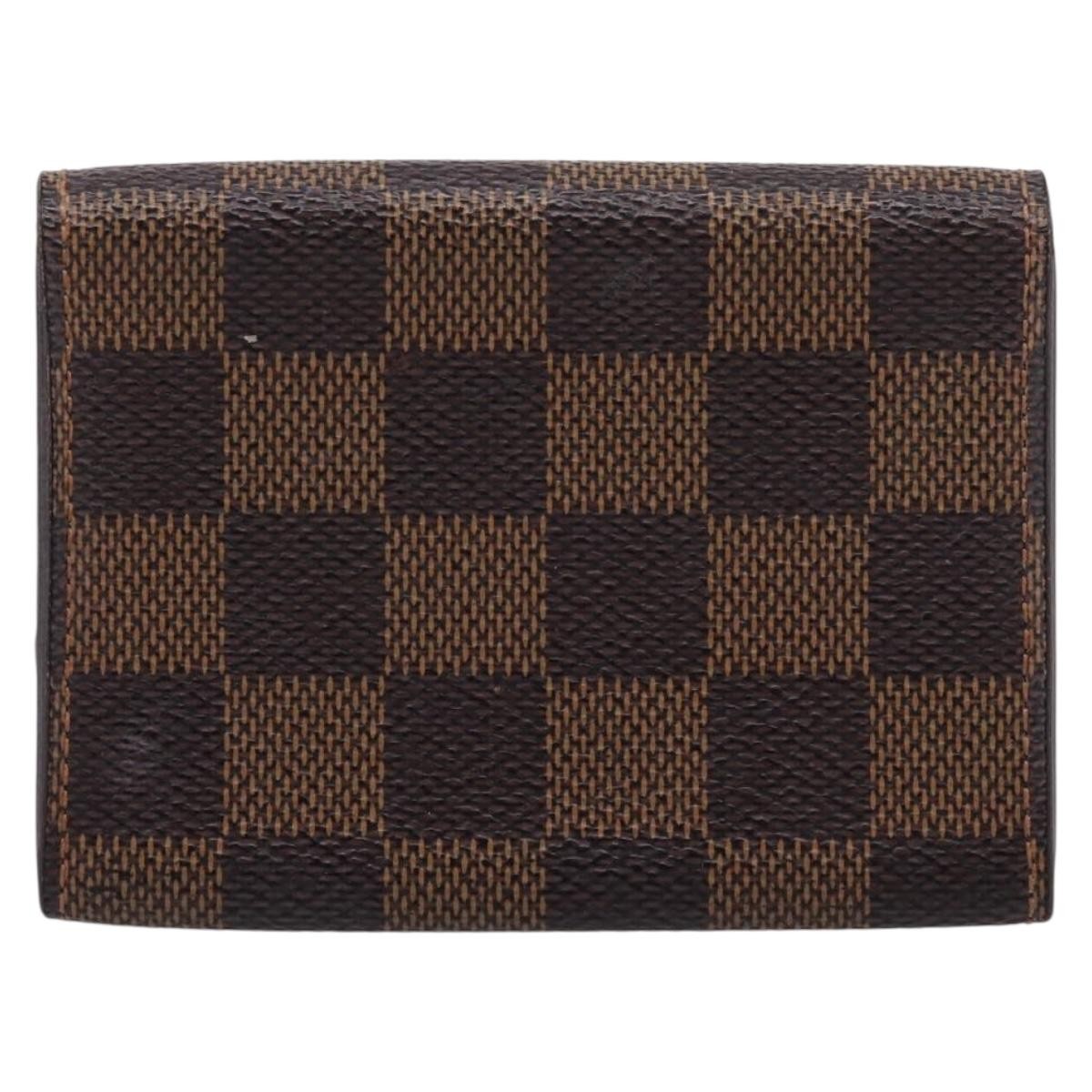 Louis Vuitton Business Card Case Damier Brown Canvas Card Holders Accessory (Pre-Owned)