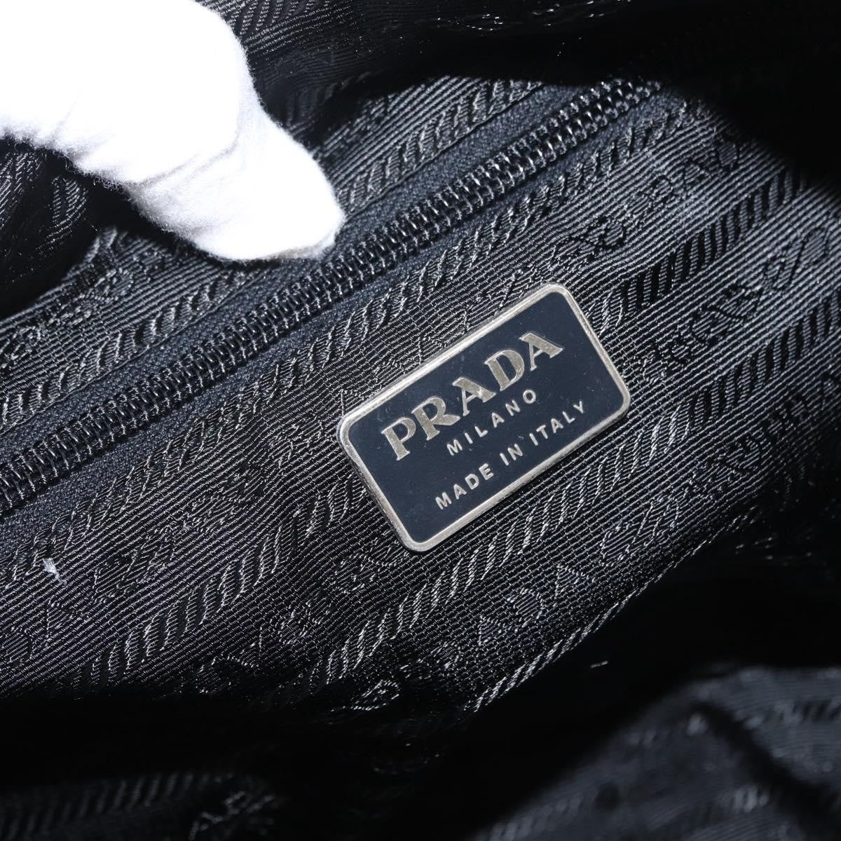 Prada Vintage Zip Tessuto Black Nylon Handbag (Pre-Owned)