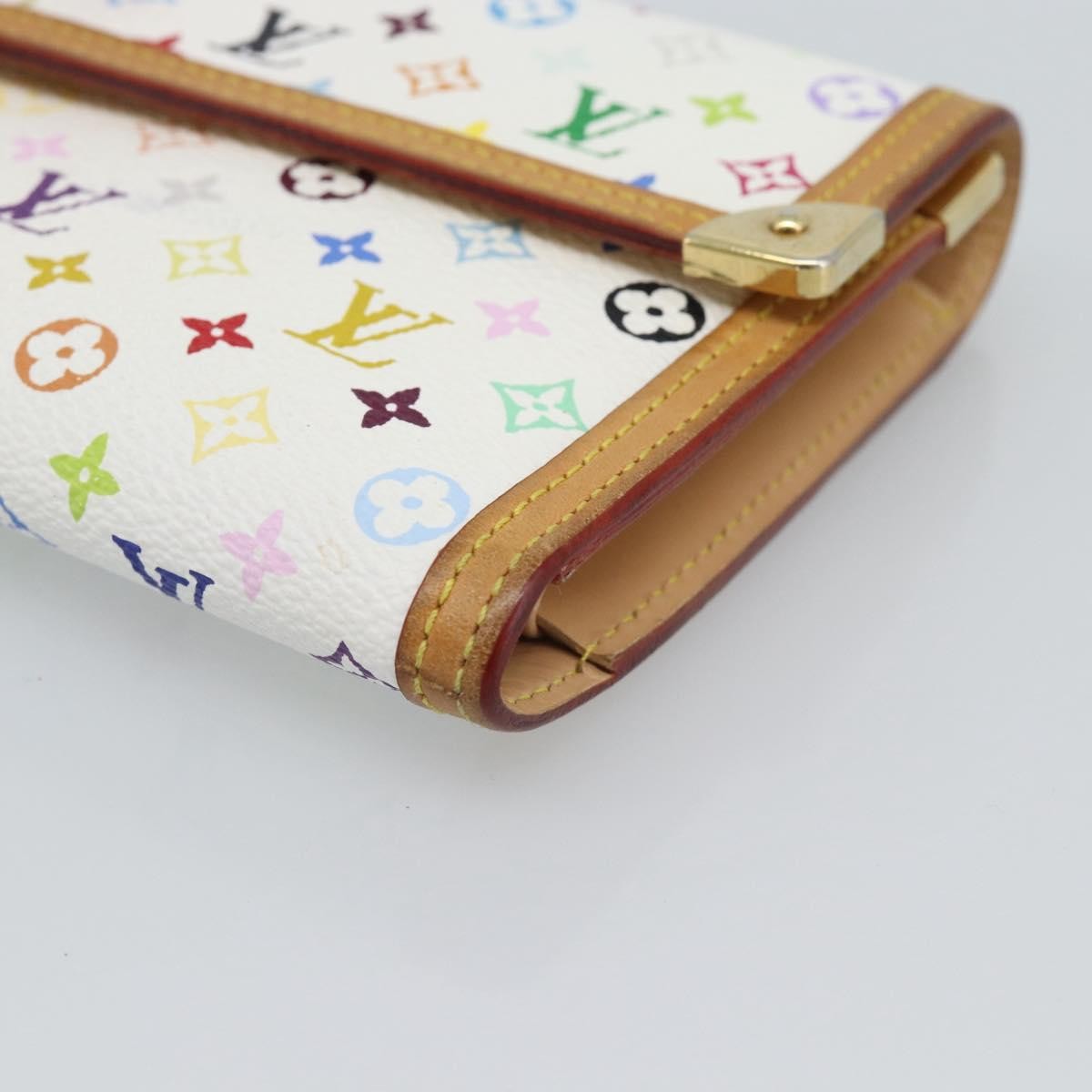 Louis Vuitton Porte Tresor International Monogram Multicolor White Canvas Wallets Accessory (Pre-Owned)