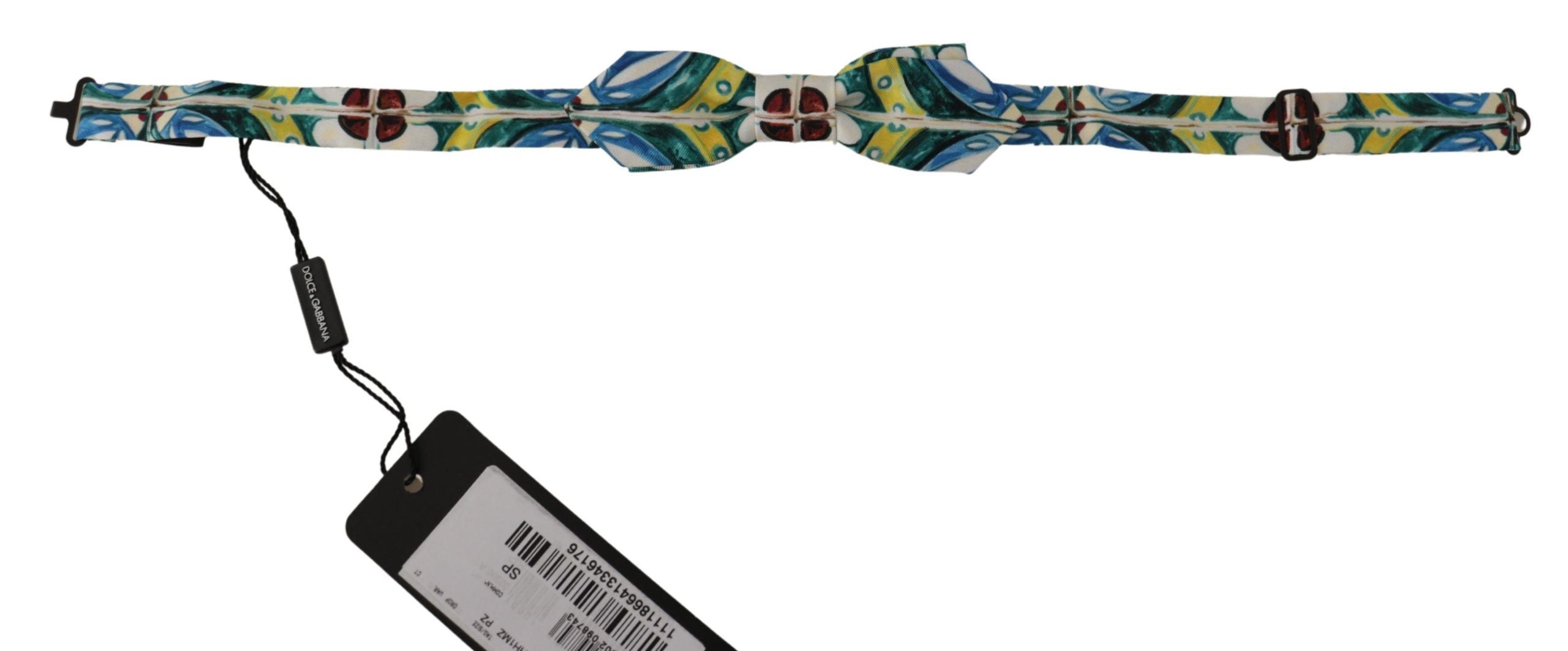 Dolce & Gabbana Elegant Silk Majolica Print Bow Men's Tie