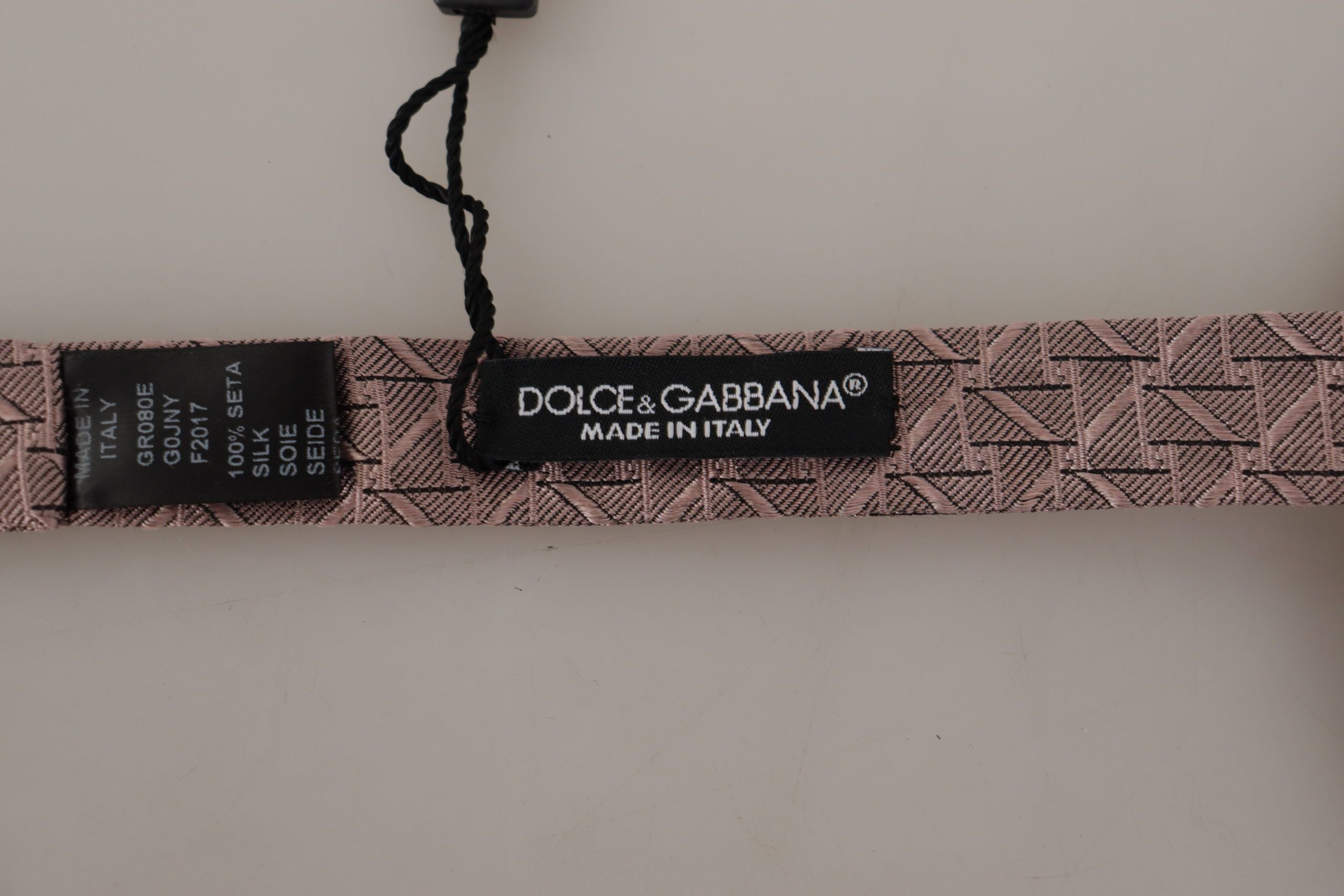 Dolce & Gabbana Brown Fantasy Print Adjustable Neck Papillon Bow Men's Tie