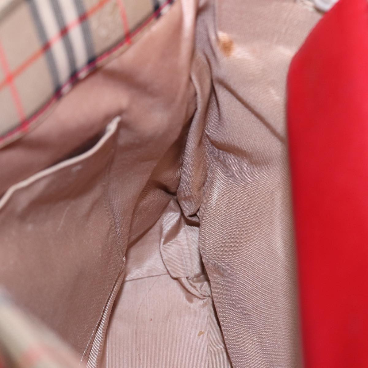 Burberry Nova Check Tote Canvas And Leather Beige Canvas Tote Bag Bag (Pre-Owned)