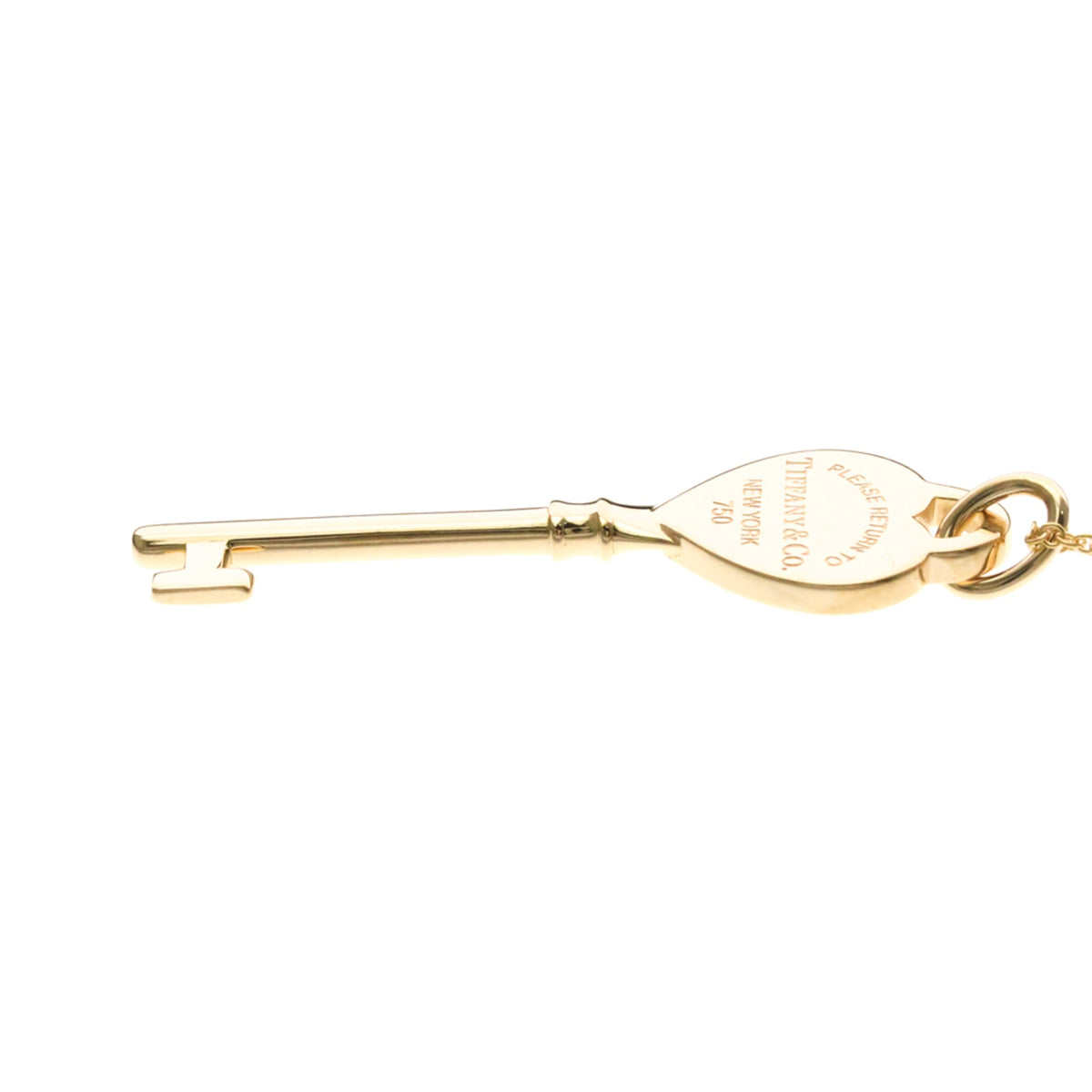 Tiffany & Co. Heart Key Pendant 18K Rose Gold With Diamonds Gold Pink_Gold Necklace Jewelry (Pre-Owned)