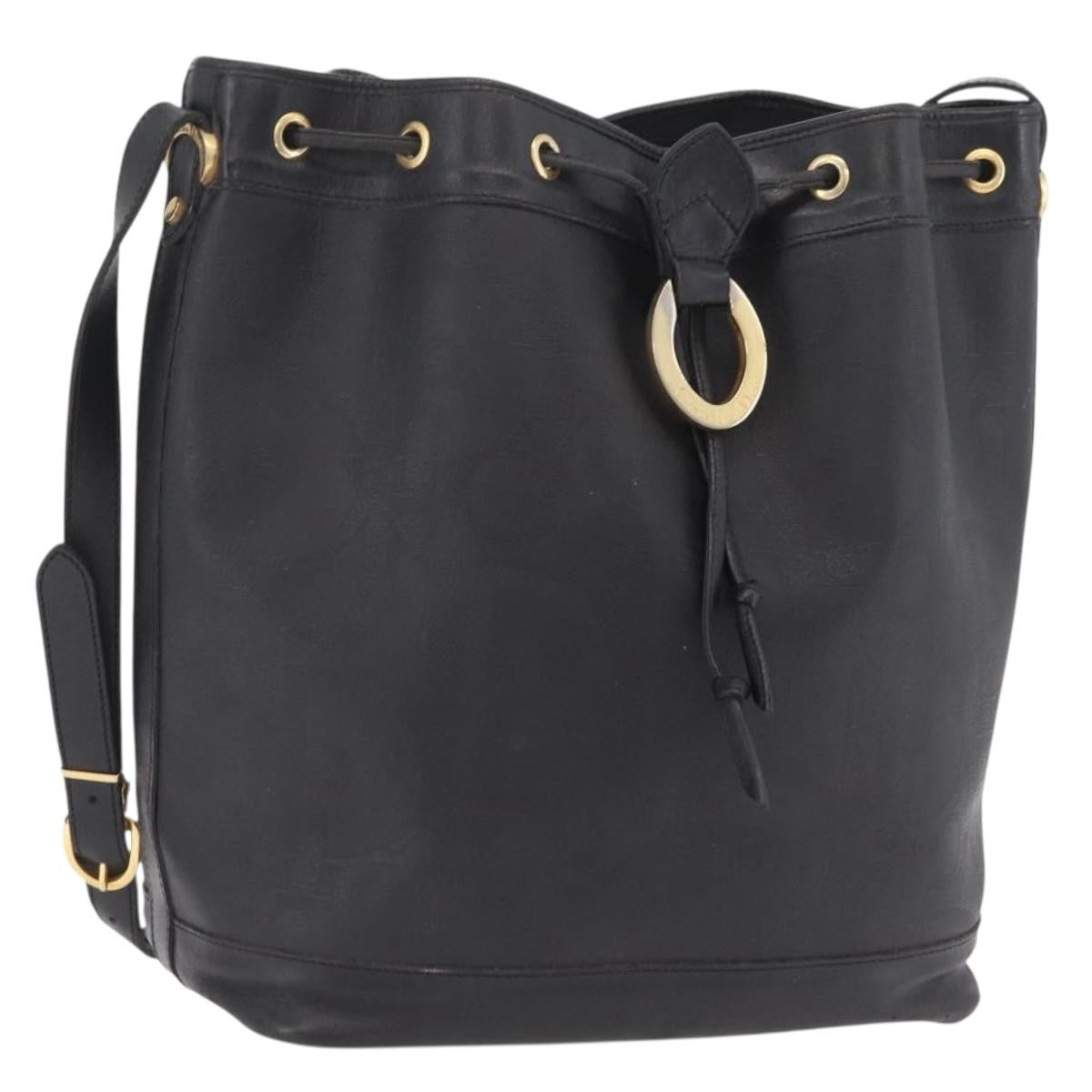 Christian Dior Trotter Shoulder Canvas Black Canvas Handbag (Pre-Owned)