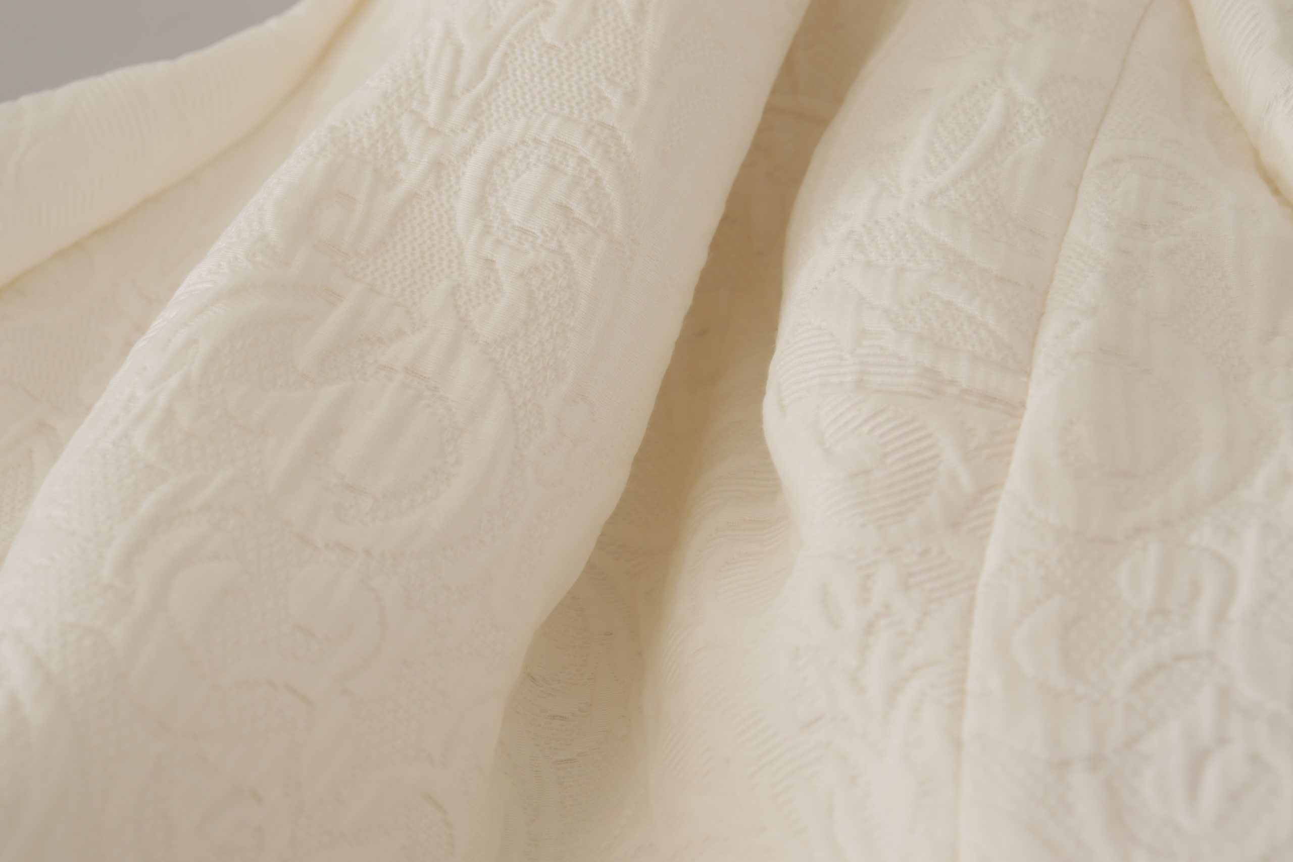 Dolce & Gabbana White Jaquard Midi Floral Sheath Brocade Women's Dress