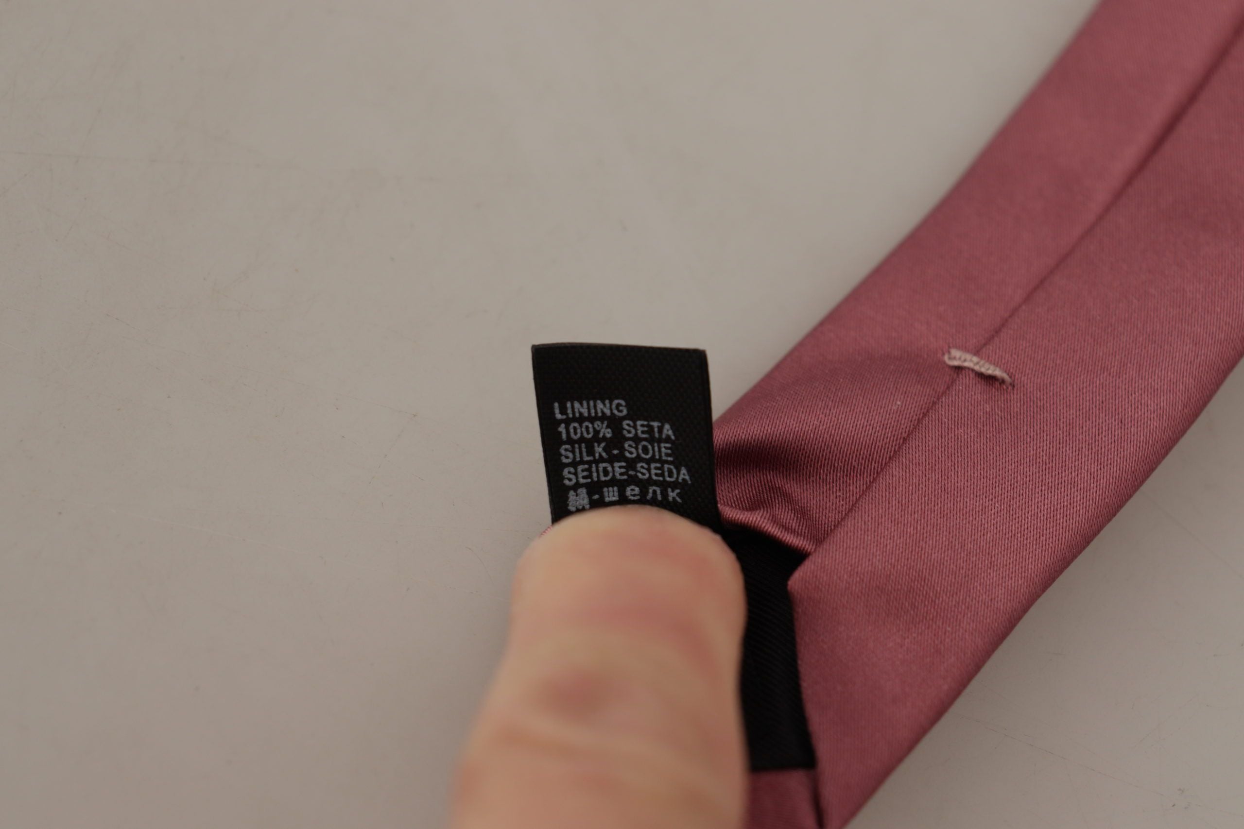 Dolce & Gabbana Elegant Pink Silk Bow Men's Tie