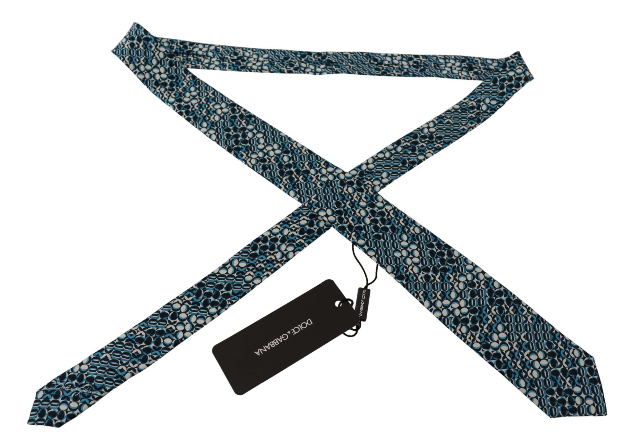 Dolce & Gabbana Elegant Silk Blue Bow Men's Tie