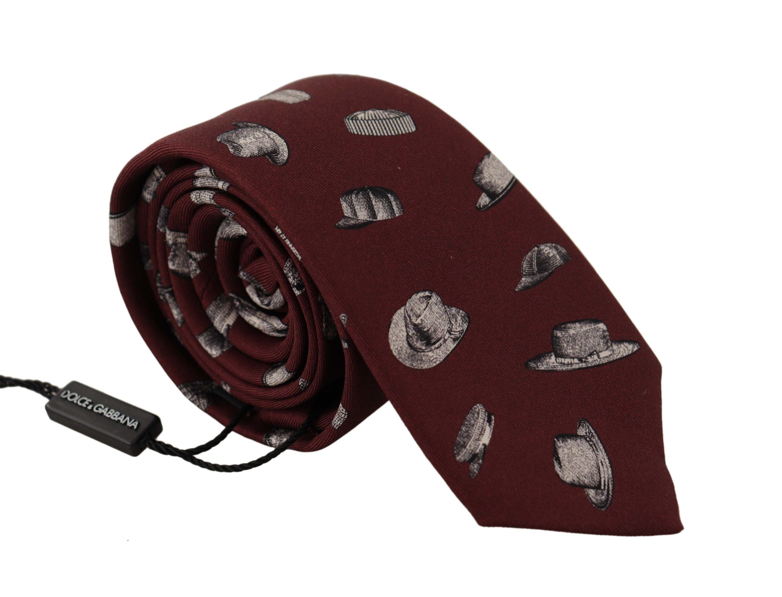 Dolce & Gabbana Maroon Elegance Silk Men's Tie