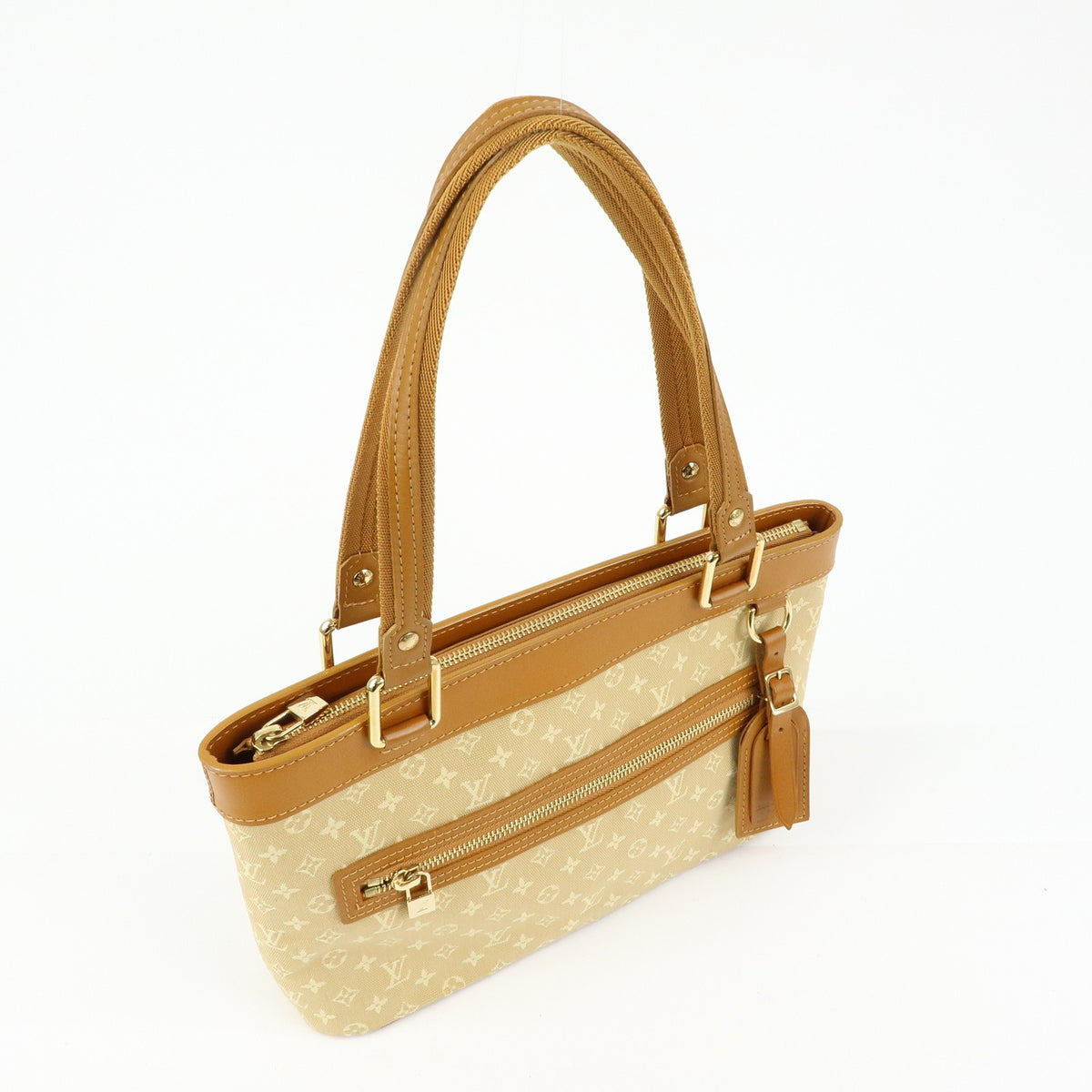 Louis Vuitton Lucille Mini Lin Beige Canvas Handbag (Pre-Owned)