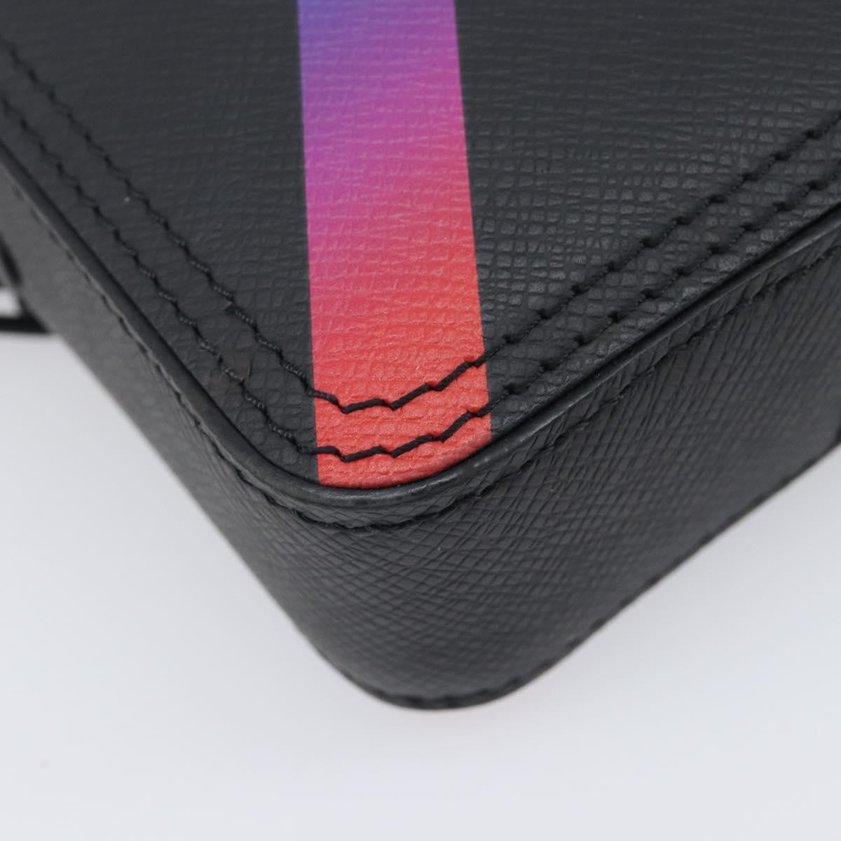 Louis Vuitton Danube Messenger Rainbow Taiga Leather Black Leather Handbag (Pre-Owned)