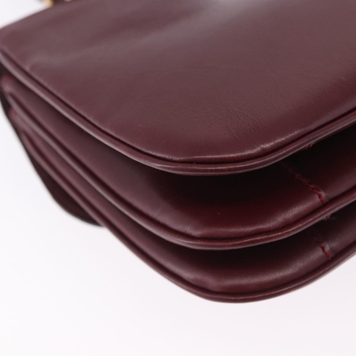 Celine Shoulder Leather Burgundy Leather Shoulder Bag Bag (Pre-Owned)