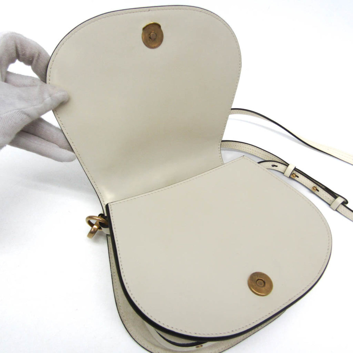 Chloe Nile Leather Beige Leather Shoulder Bag Bag (Pre-Owned)