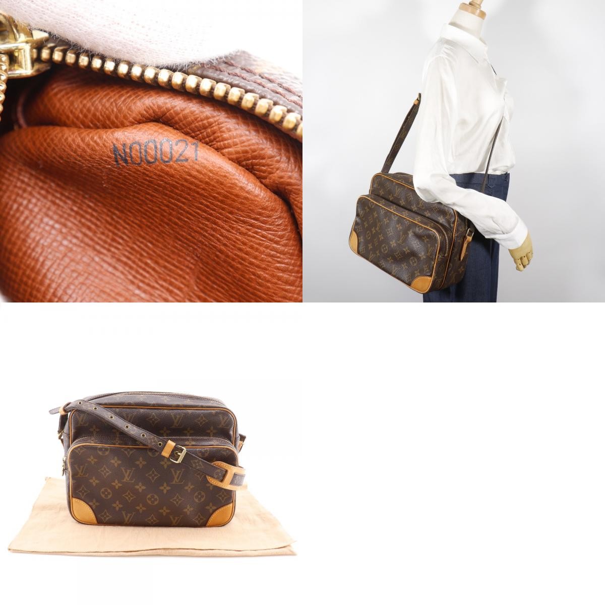 Louis Vuitton Nil Messenger Monogram Canvas Brown Canvas Handbag (Pre-Owned)