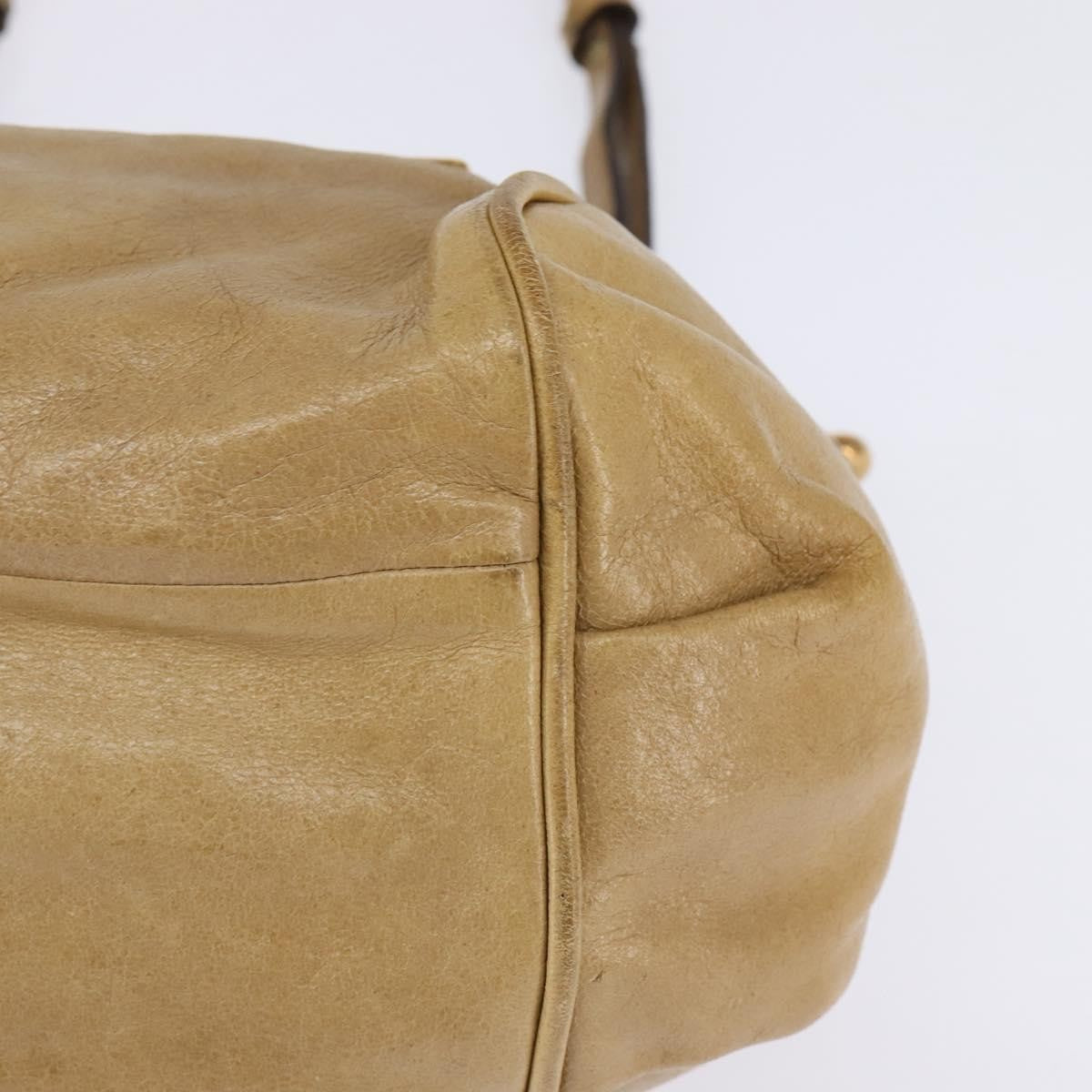Chloe Ethel Leather Beige Leather Handbag (Pre-Owned)