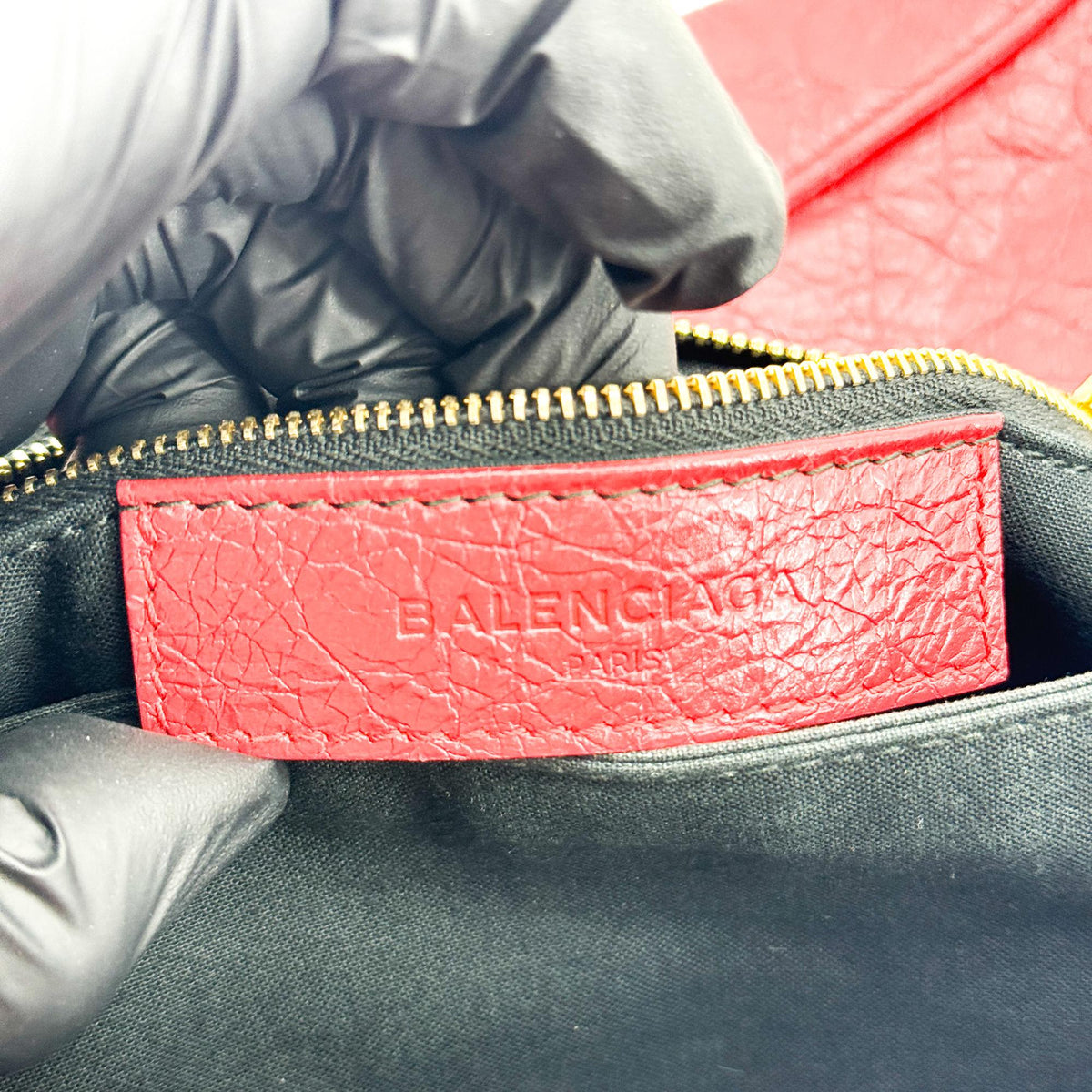 Balenciaga Classic Studs Envelope Strap Clutch Leather Red Leather Clutche & Pouche Bag (Pre-Owned)