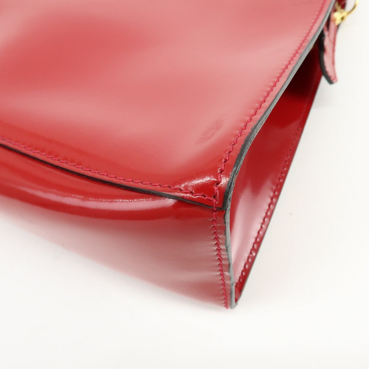 Salvatore Ferragamo Shoulder Bag Patent Leather Red Patent_Leather Shoulder Bag Bag (Pre-Owned)