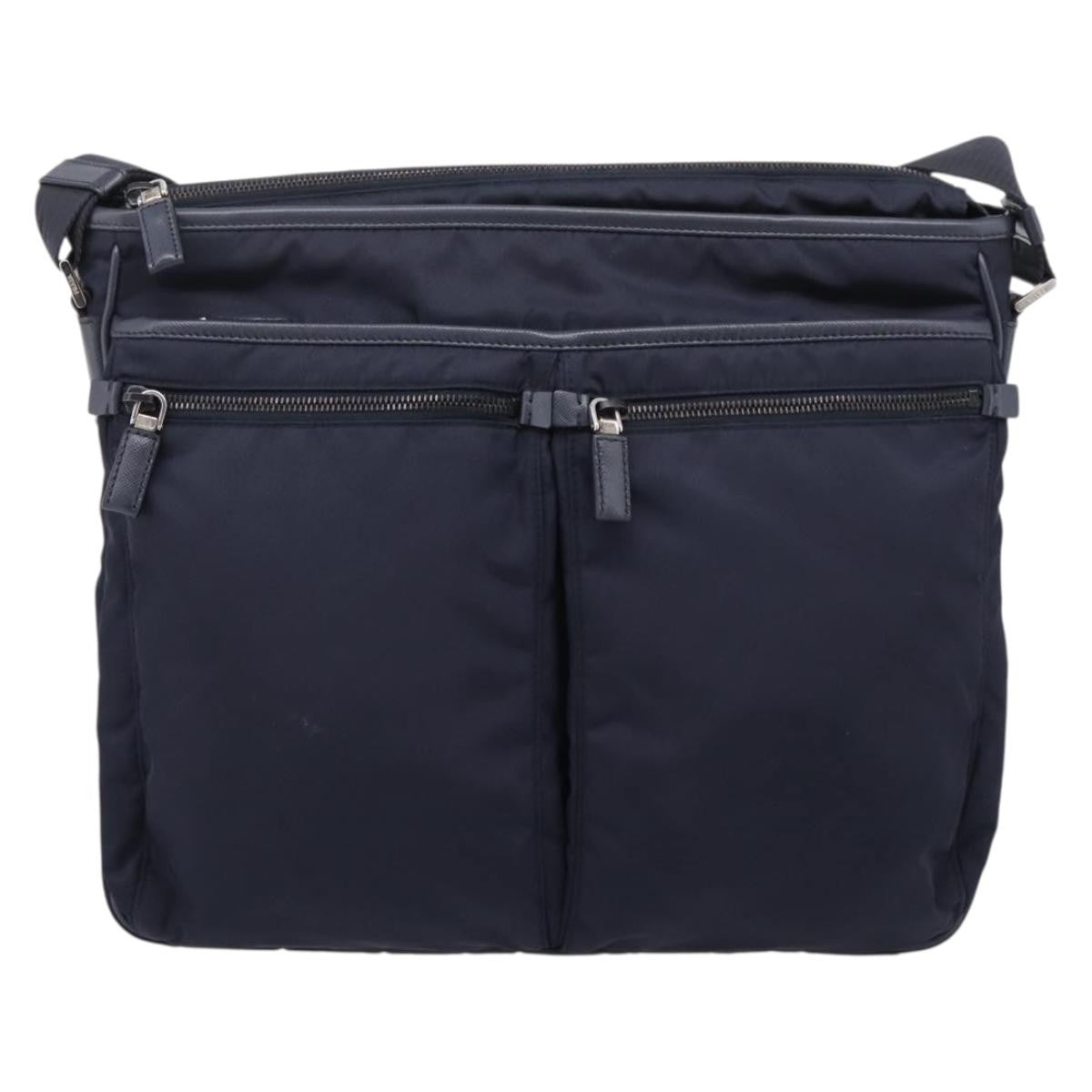 Prada Shoulder Tessuto Navy Nylon Shoulder Bag Bag (Pre-Owned)