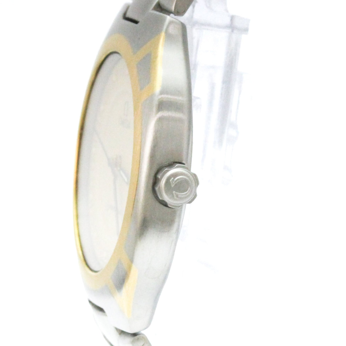 Omega Seamaster Polaris Day-Date Quartz Stainless Steel And Yellow Gold (18K) Watch (Pre-Owned)