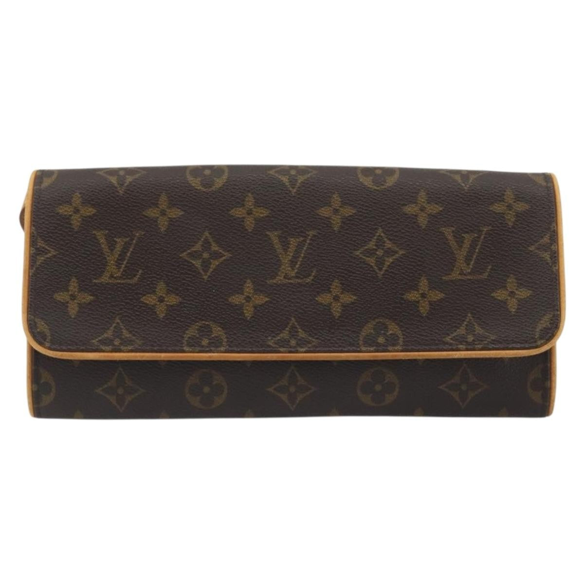 Louis Vuitton Twin Monogram Canvas Brown Canvas Clutche & Pouche Bag (Pre-Owned)