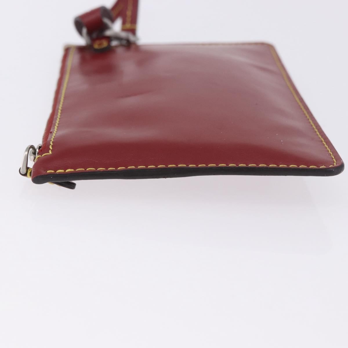 Louis Vuitton Neverfull Leather Red Leather Clutche & Pouche Bag (Pre-Owned)