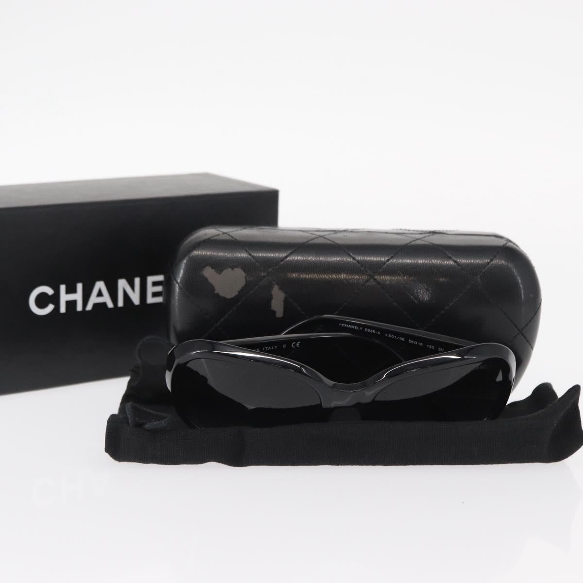 Chanel Logo Cc Plastic Black Plastic Sunglasse Accessory (Pre-Owned)